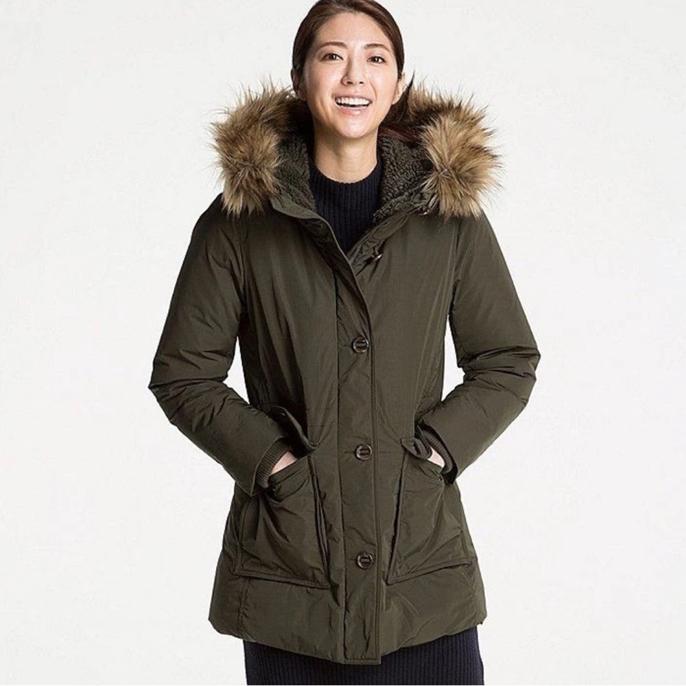 Uniqlo Ultra Warm Down Military Coat Parka Green S